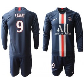 Koszulka Paris Saint-Germain Cavani 9 Dziecięcy Domowe Koszulki Piłkarskie 2019-2020 Długi Rękaw